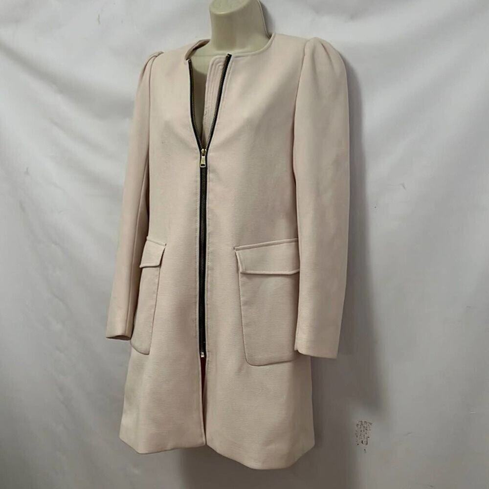 H & M PINK BLUSH EXPOSED ZIPPER JACKET SIZE 6